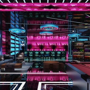 现代KTV大厅3D模型下载